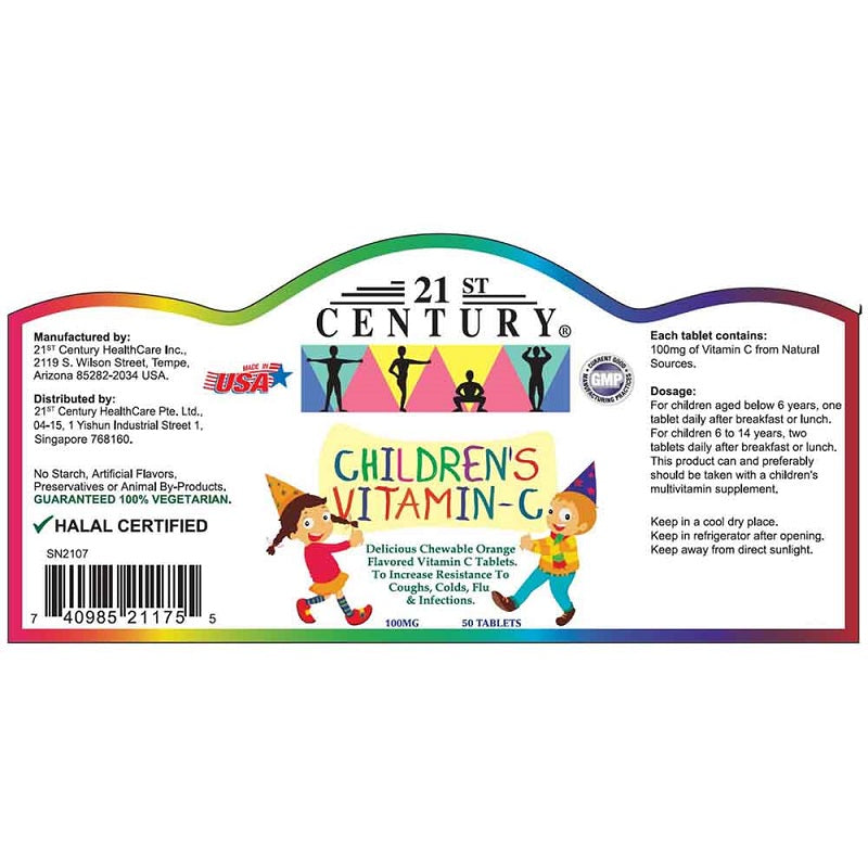 21C Children Vitamin C 100mg 50s