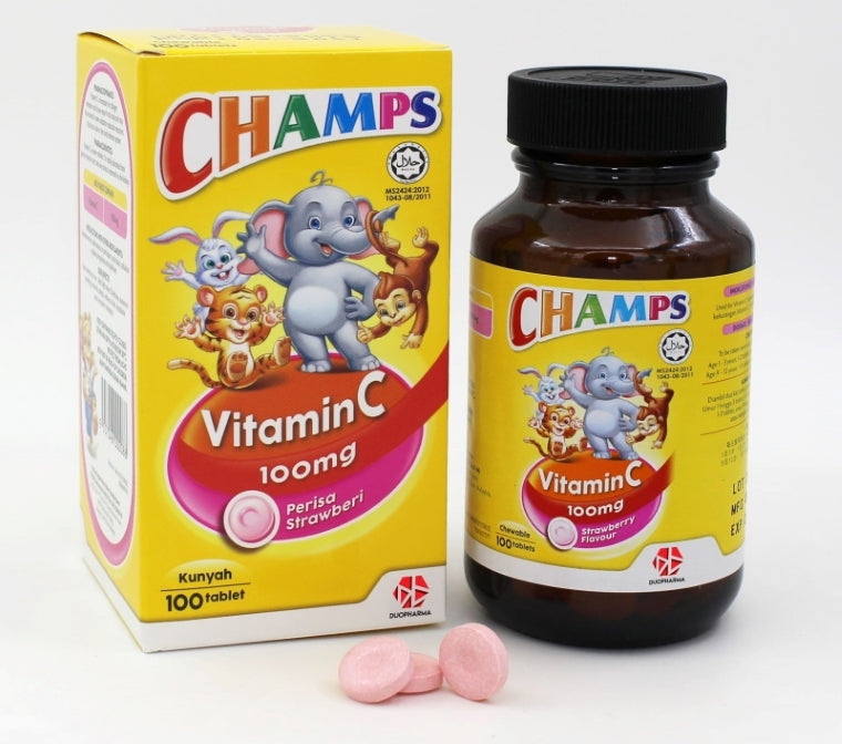 Champs C 100mg Strawberry 100s