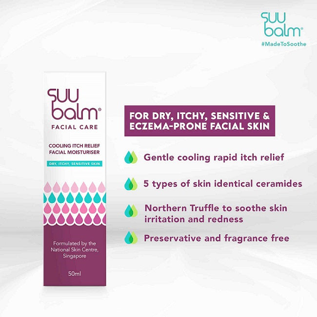 Suu Balm Cooling Itch Relief Facial Moisturiser 50ml