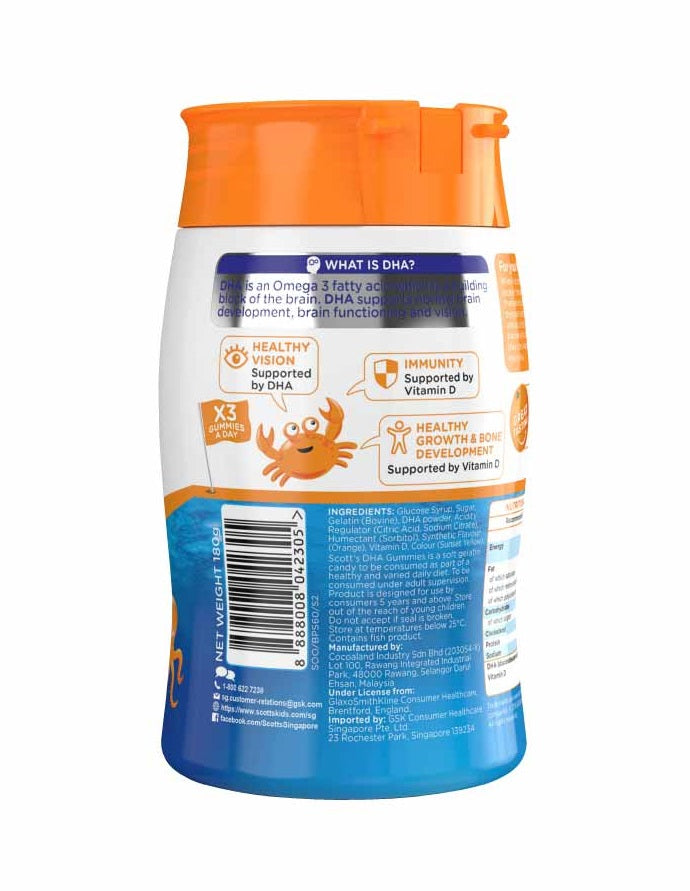 Scott's DHA Gummies Orange 60s