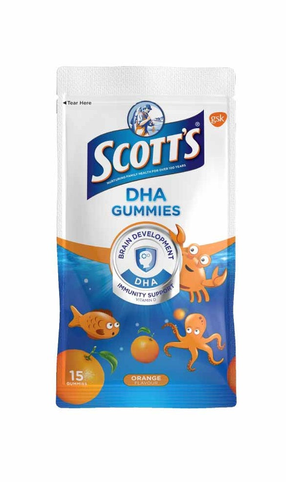 Scott's DHA Gummies Orange Zipper 15s