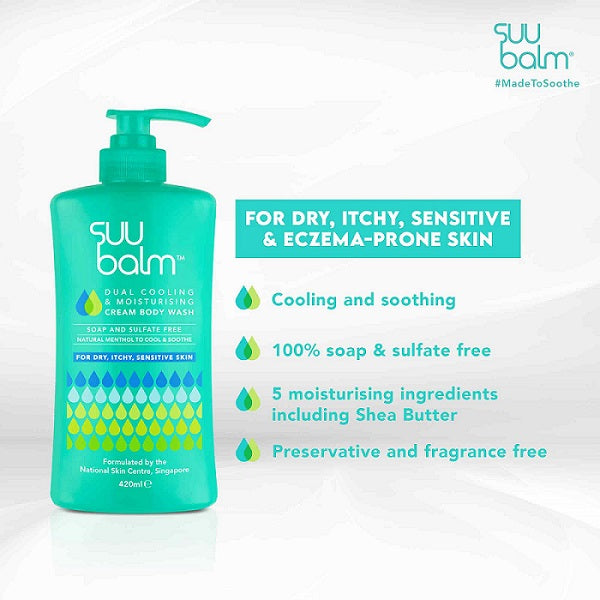 Suu Balm Dual Cooling & Moisturising Cream Body Wash 420ml