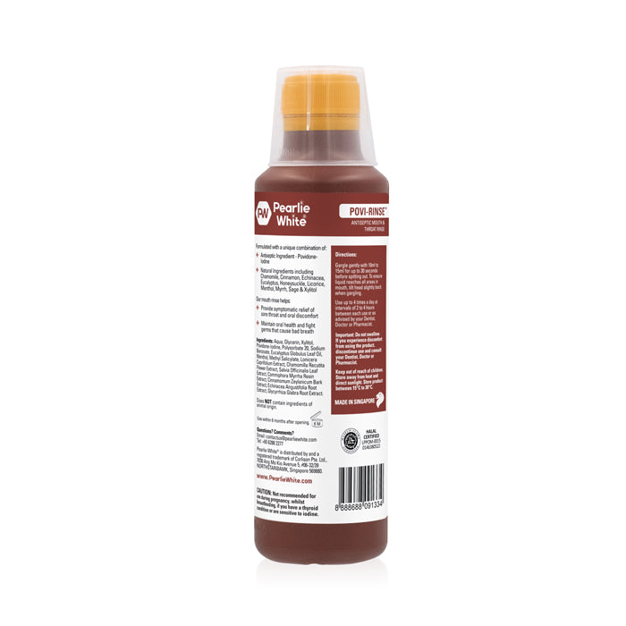 Pearlie White Povi-Rinse 1% Antiseptic Mouthrinse 250ml