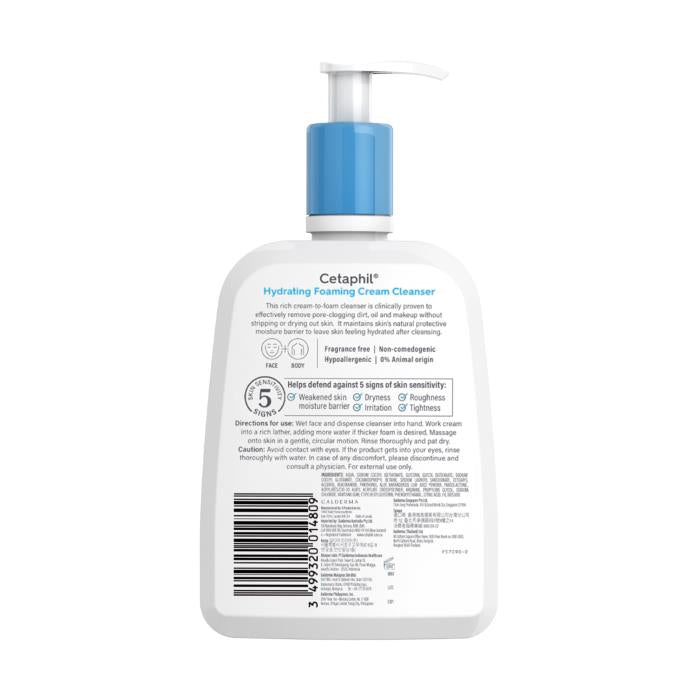 Cetaphil Hydrating Foaming Cream Cleanser 473ml