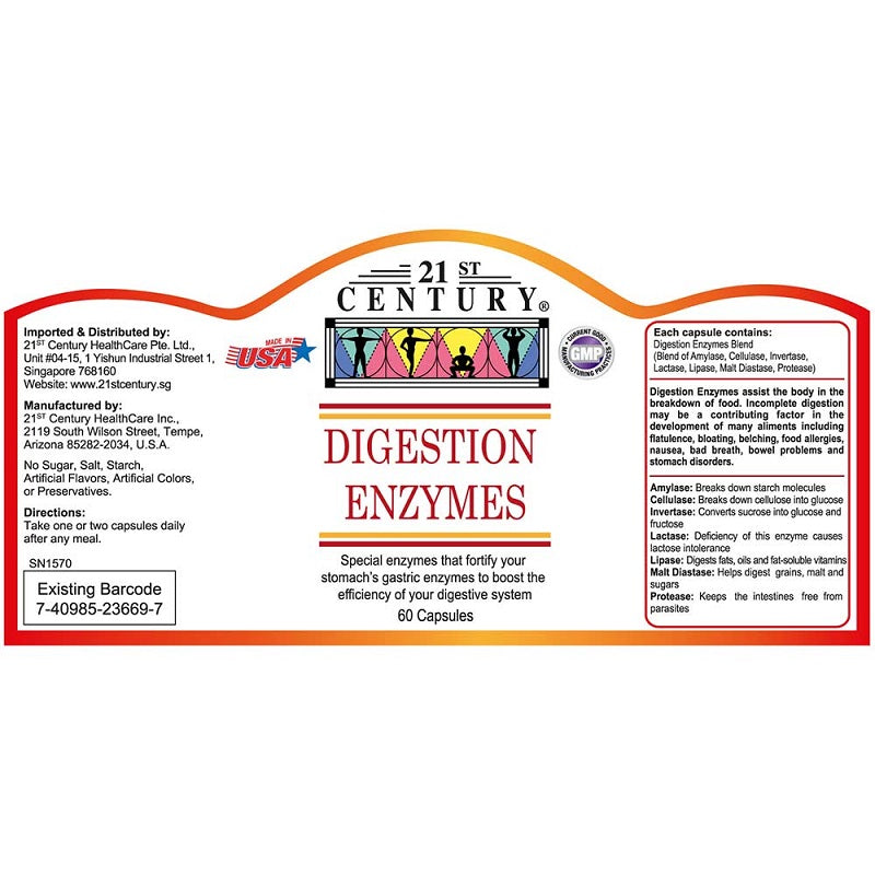 21C Digestion Enzymes 60s