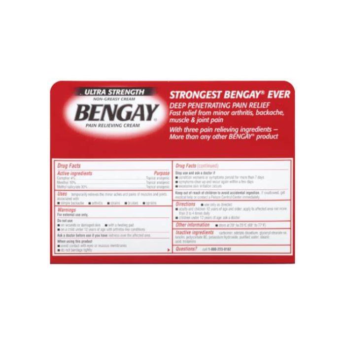 Bengay Cream Ultra Strength 113g