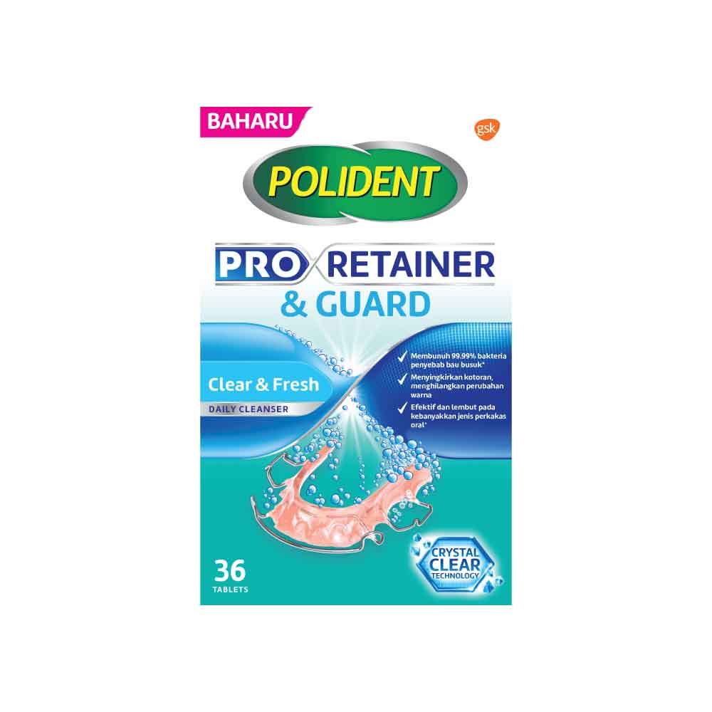 Polident Pro Retainer & Guard Cleanser 36s