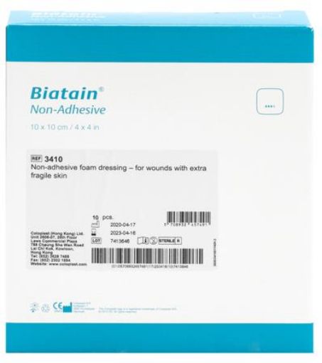 Coloplast Biatain 10 x 10cm Dressing Nonadhesive 3410