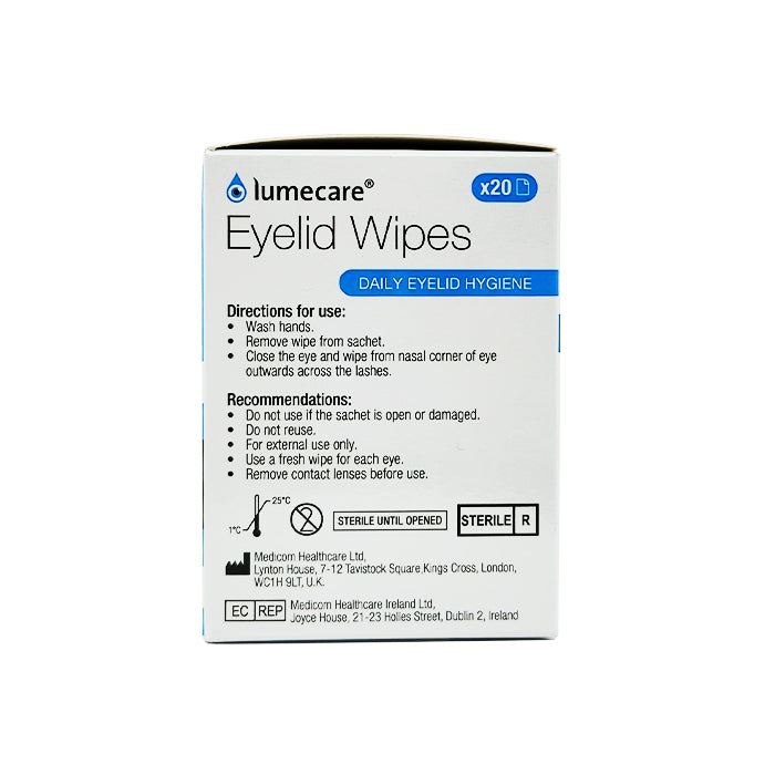 Lumecare Preservative Free Eyelid Wipes 20s