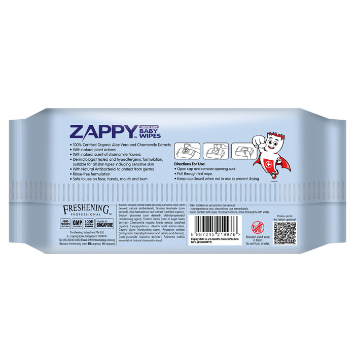 Zappy Baby Wipes Scented 80s