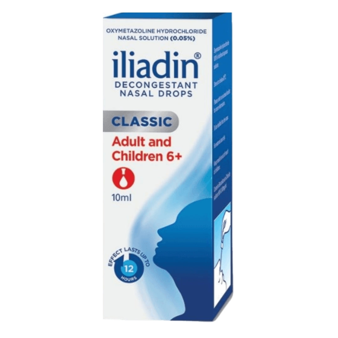Iliadin Adult 10ml Nasal Drops 0.05% – Fast Relief for Blocked Nose