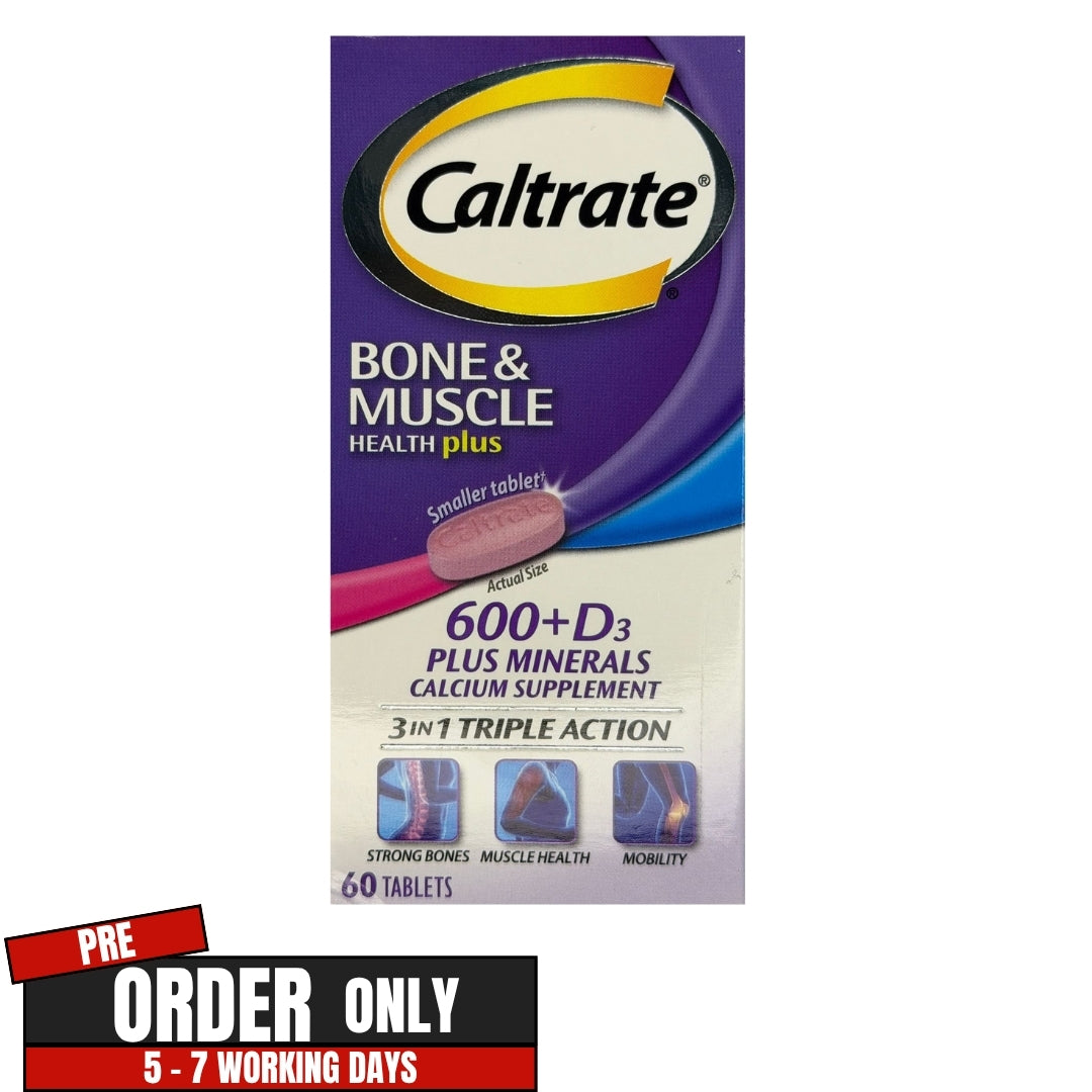Caltrate 60s Tablets 600 Plus with Vitamin D 500iu