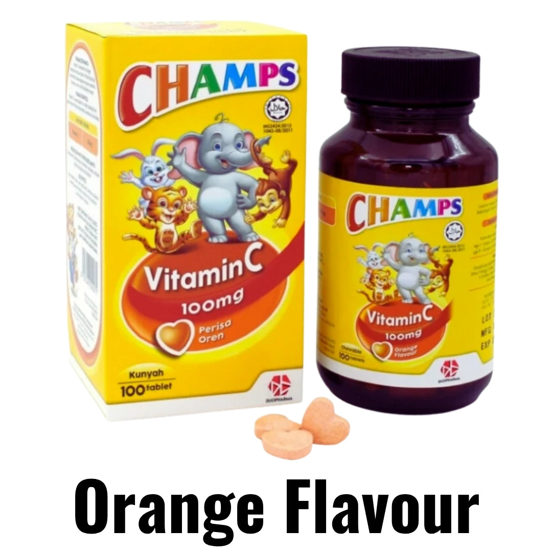 Champs Vit C 100mg Tablets 100s (Orange)
