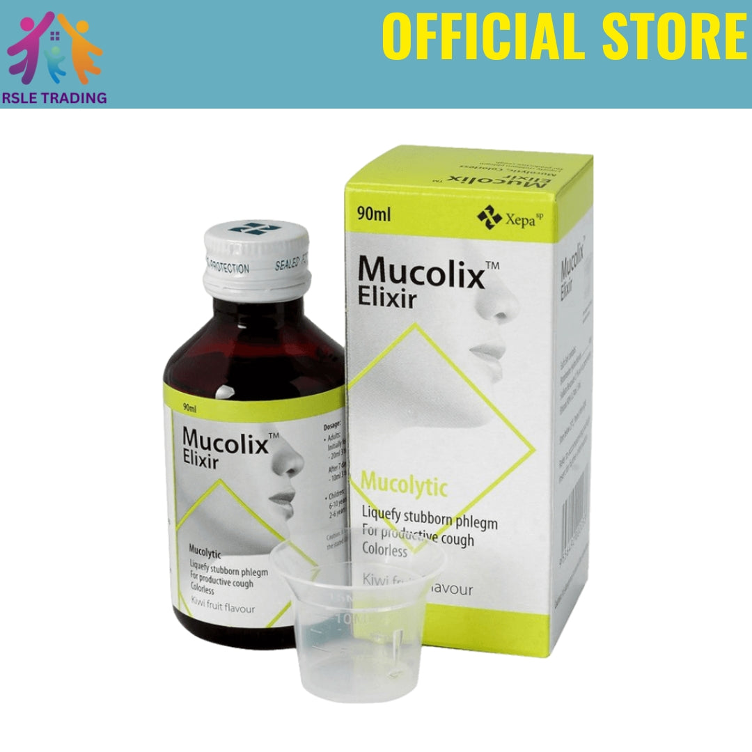 Mucolix 90ml Cough Syrup Kiwi Flavour