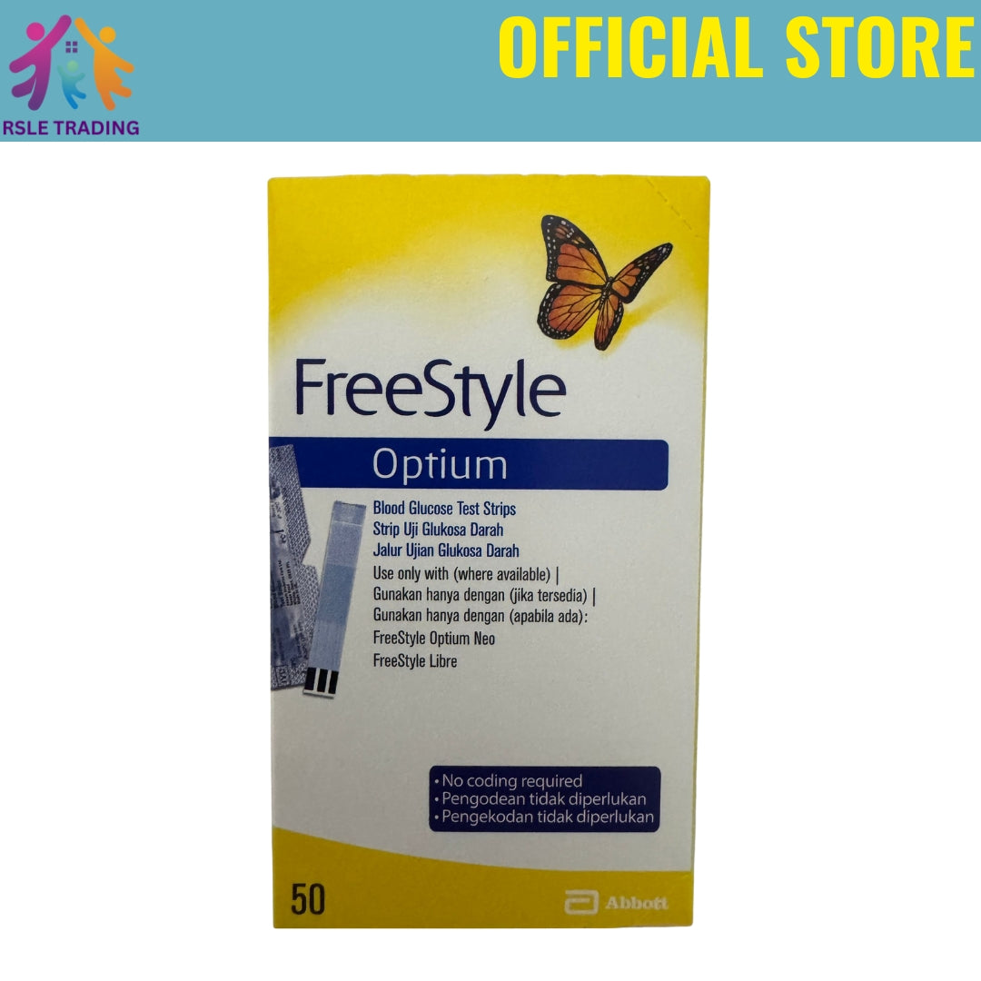 FreeStyle Optium Blood Glucose Test Strips 50's