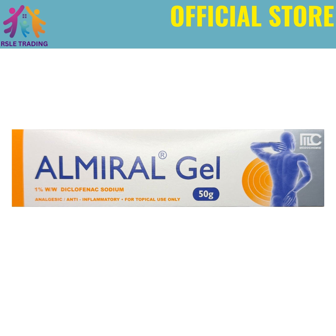 Almiral Gel 1% 50g Relieves Muscle & Joint pain Sprains & Arthritis