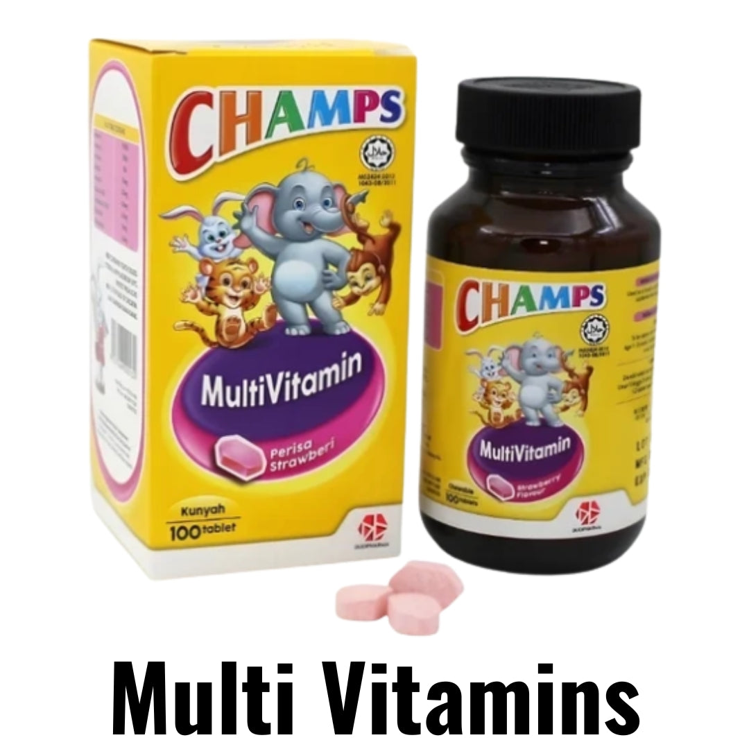 Champs Multivitamins Strawberry Chewable Tablets 100s