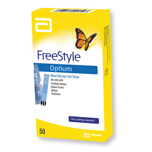 FreeStyle Optium Blood Glucose Test Strips 50's
