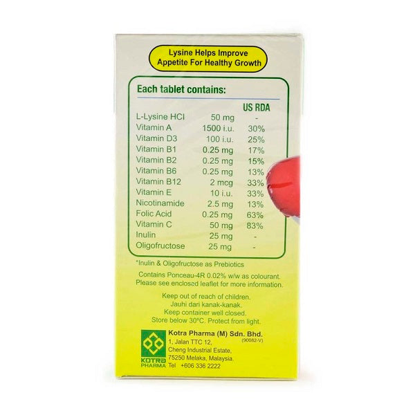 Appeton Multivitamin Lysine with Prebiotics Tab 60s