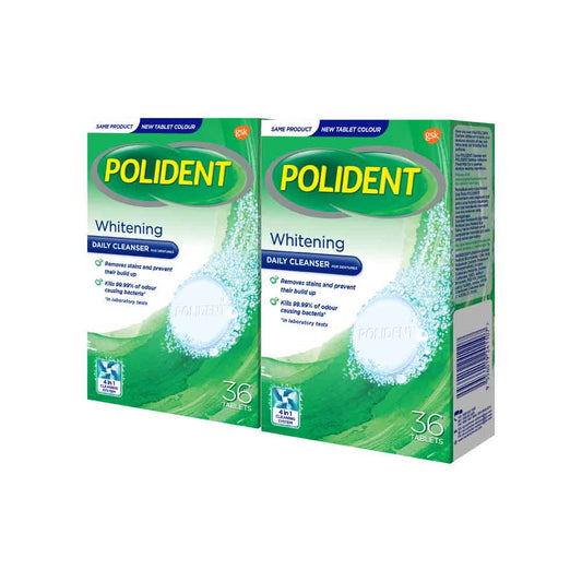 Polident Whitening Cleanser Tablets 36sx2