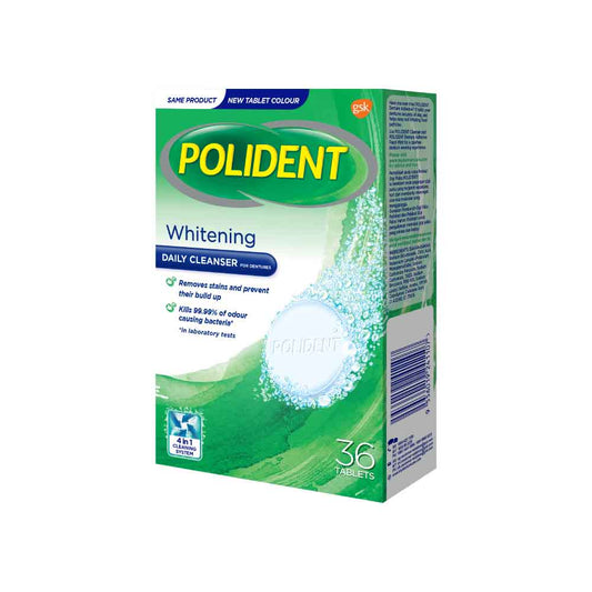 Polident Whitening Cleanser Tablets 36s