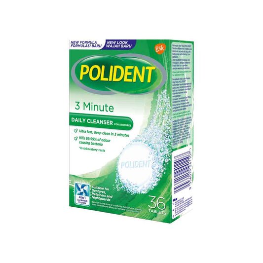 Polident 3Mins Cleanser Tablets 36s