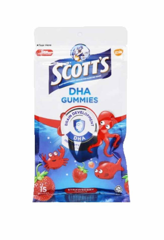 Scott's DHA Gummies Strawberry Zipper 15s