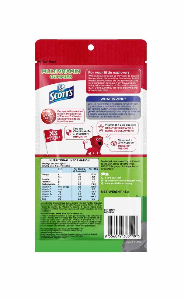 Scott's Multivitamin Gummies Apple 15s
