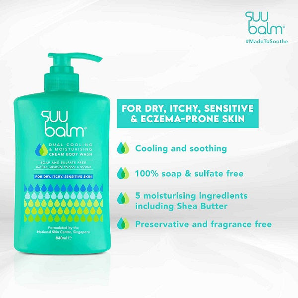 Suu Balm Dual Cooling & Moisturising Cream Body Wash 840ml