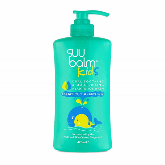 Suu Balm Kids Dual Soothing & Moisturising Head To Toe Wash 420ml