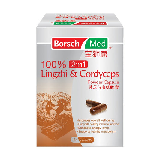 Borsch Med 2 In 1 Lingzhi & Cordyceps 60s