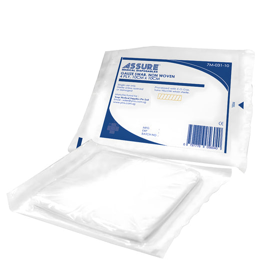 Assure Non Woven Sterile Gauze Swabs 10x10cm 4Ply (SOLD PER PC)