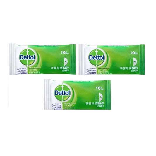 Dettol Anti-Bacterial Wipes 3x10s