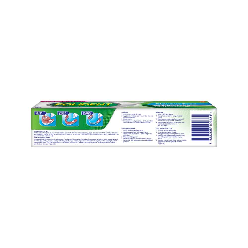 Polident Adhesive Cream Flavour Free 60g