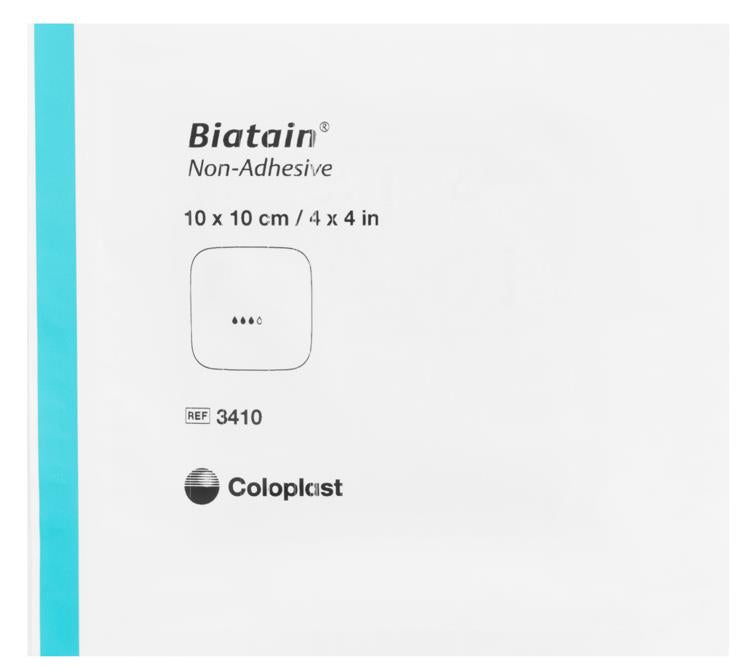Coloplast Biatain 10 x 10cm Dressing Nonadhesive 3410