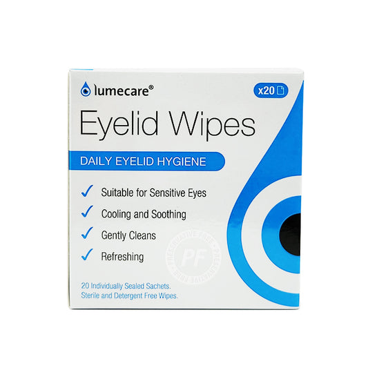 Lumecare Preservative Free Eyelid Wipes 20s