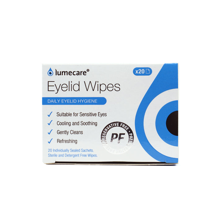 Lumecare Preservative Free Eyelid Wipes 20s