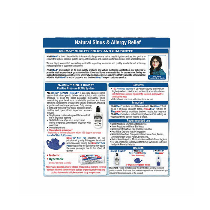 Neilmed Sinus Rinse Refill 120 Sachet