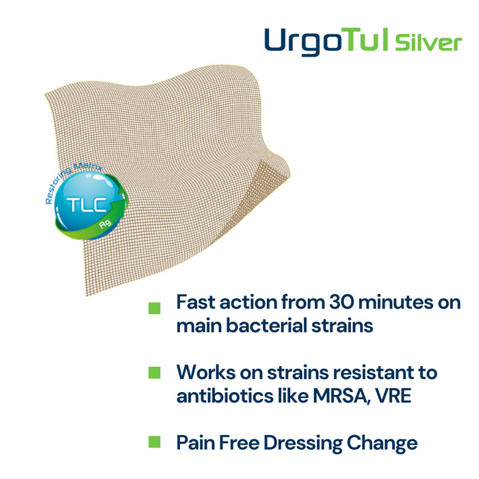 UrgoTul Ag/Silver 10 x 12cm Dressing 1s (SOLD PER PC)