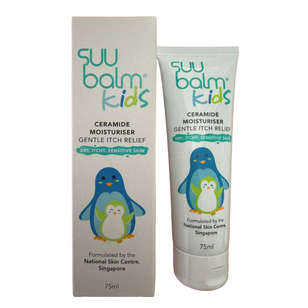 Suu Balm Kids Ceramide Moisturiser 75ml – Gentle Itch Relief Cream for Eczema, Dry & Sensitive Skin