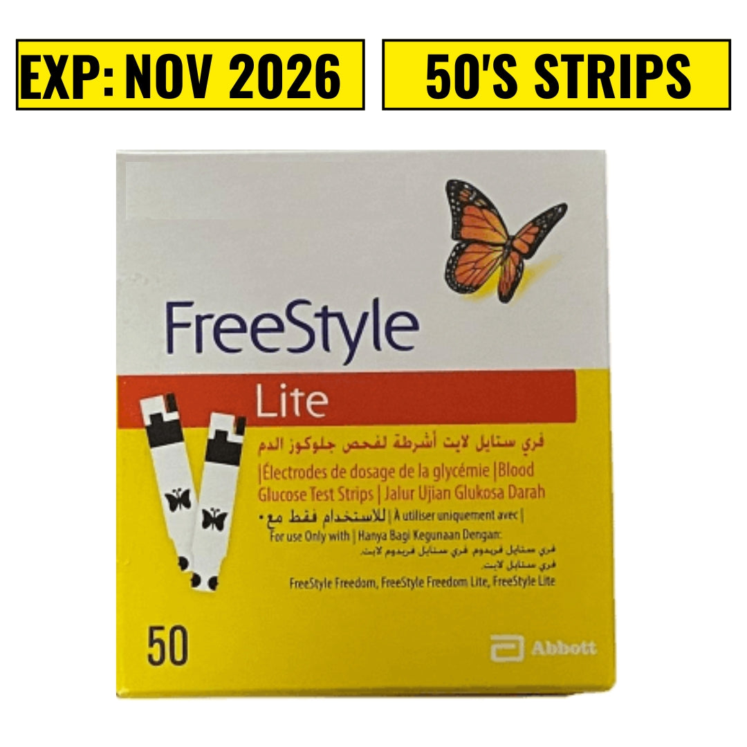Freestyle Lite Test Strips 50s – Accurate Blood Glucose Testing