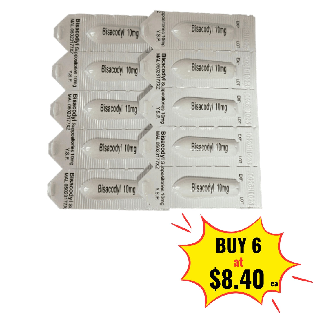 Bisacodyl 10mg Suppositories