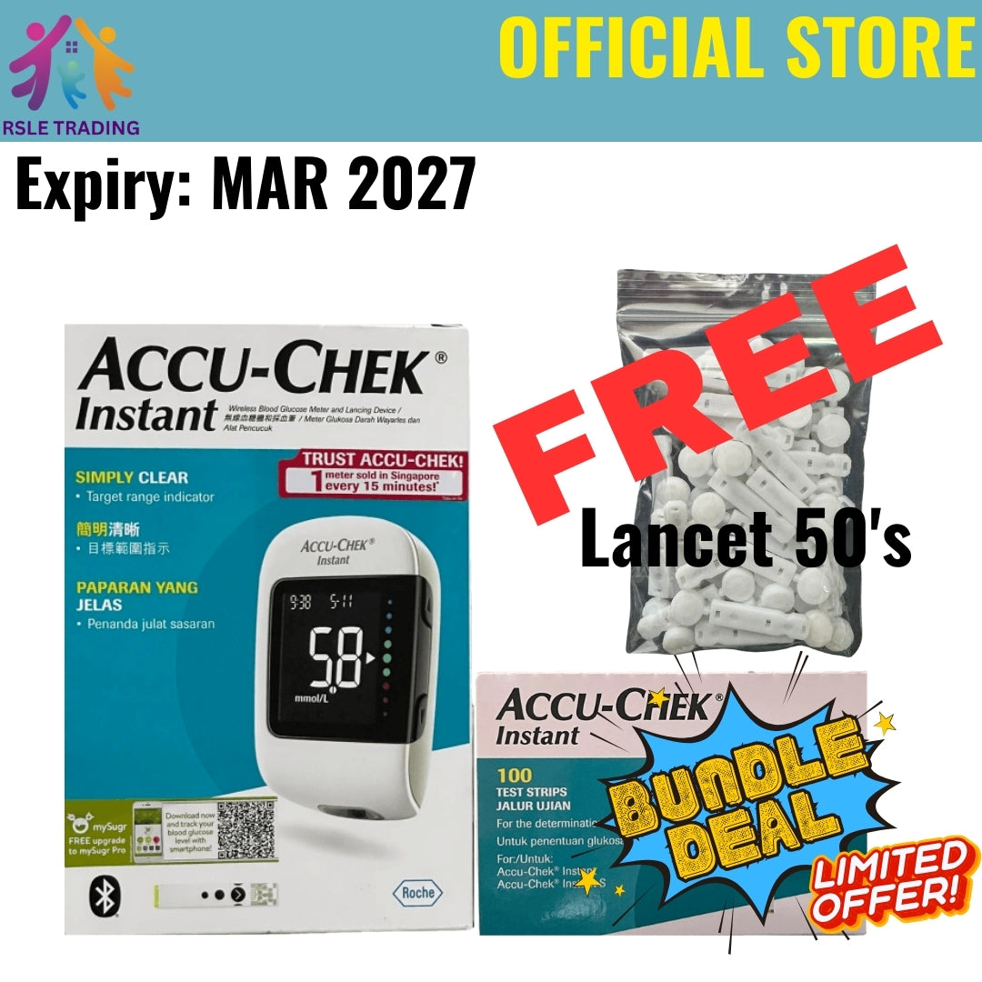 Accu Chek Instant Meter + Test Strips 100s