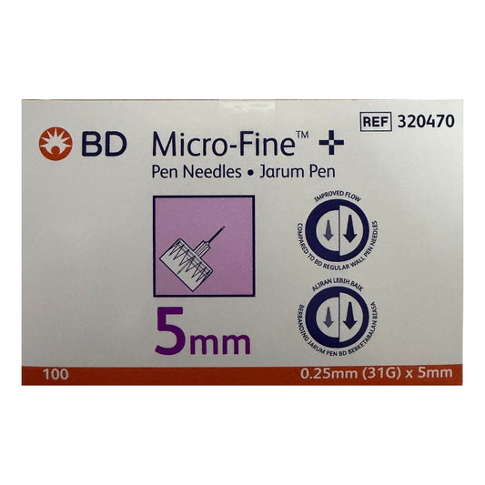 BD Micro-Fine Pen Needle 31G x 5mm 100's 320470