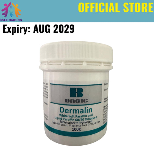 Dermalin Soft Paraffin & Liquid Paraffin Ointment 100g – Deep Hydration for Dry Skin