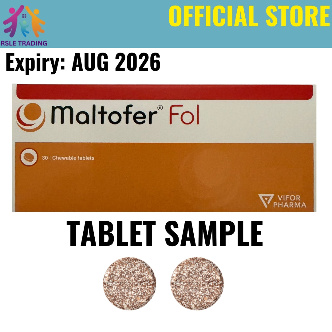 Maltofer Chewable with Folic Acid 30 Tablets | Iron & Folate Support for Healthy Blood
