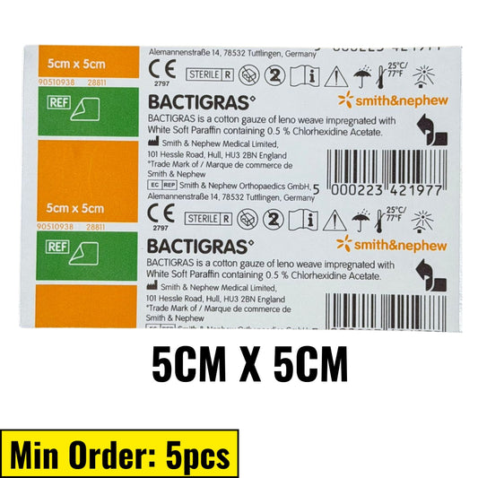 Smith & Nephew Bactigras 5cm x 5cm Dressing 1s