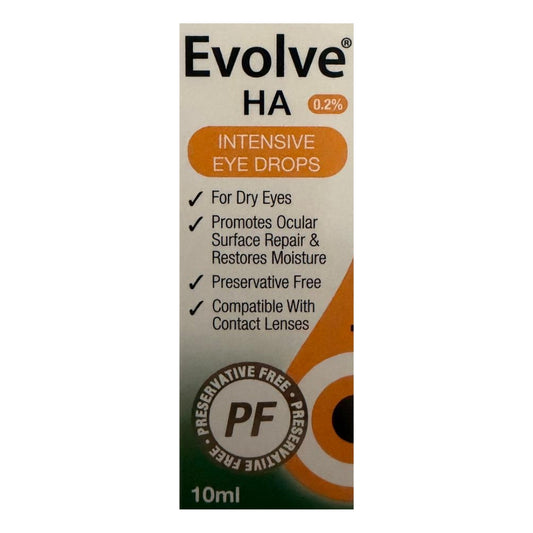 Evolve HA 0.2% Eye Drops 10ml – Long-Lasting Moisture