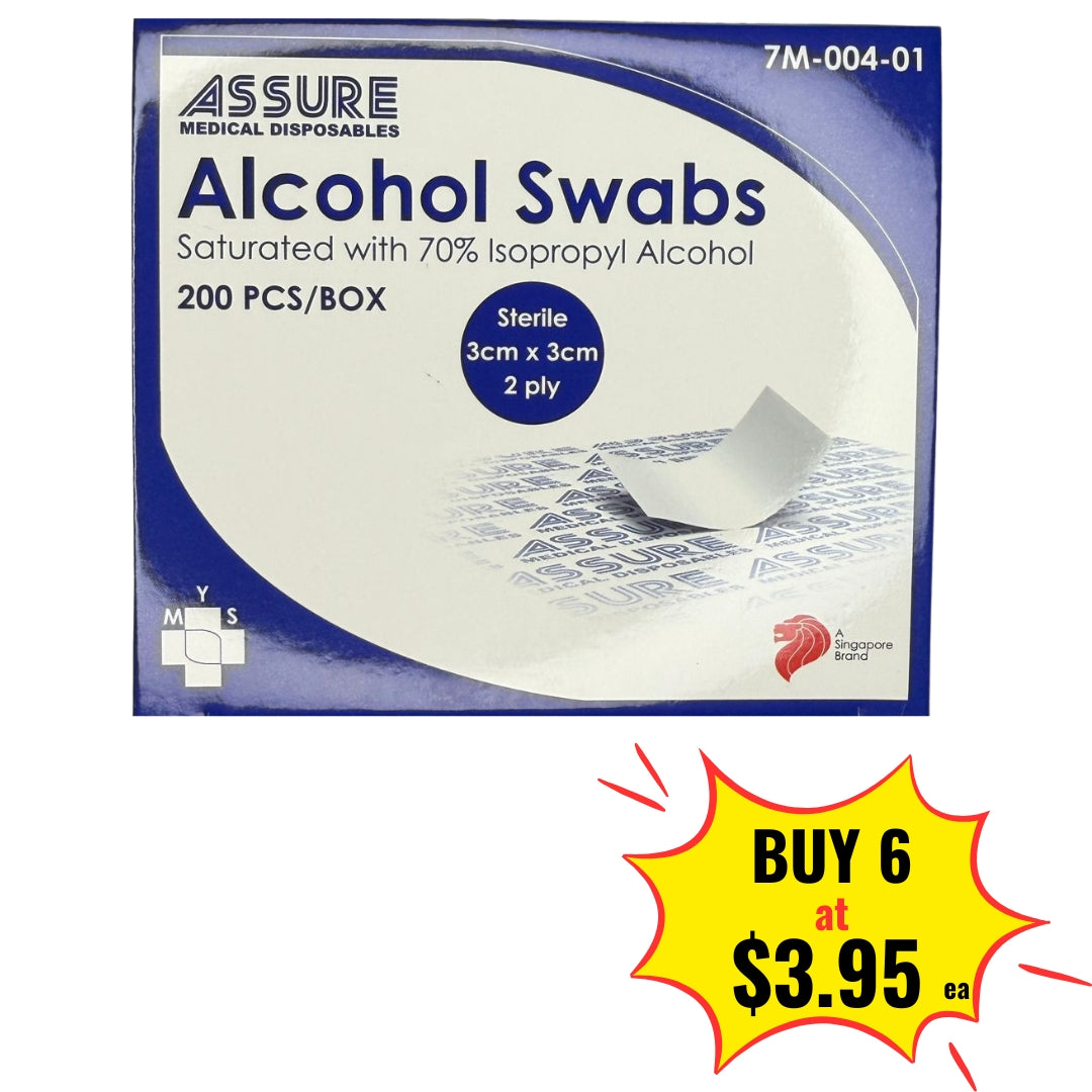 Assure Alcohol Swab 3 x 3cm 200s