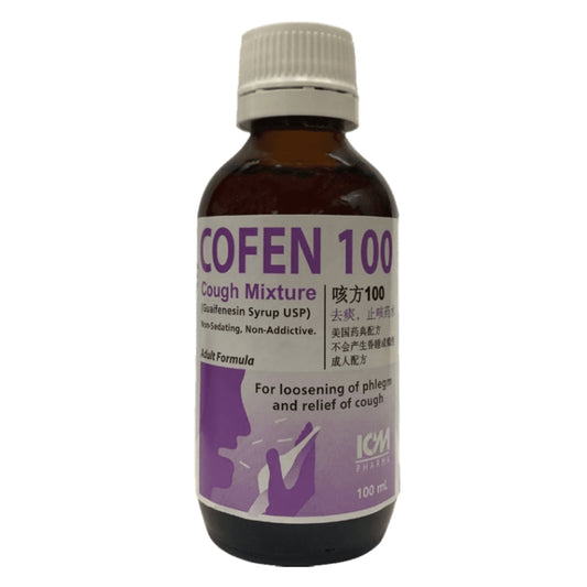 Cofen 100 Cough Mixture Guaifenesin 100mg/5ml 100ml